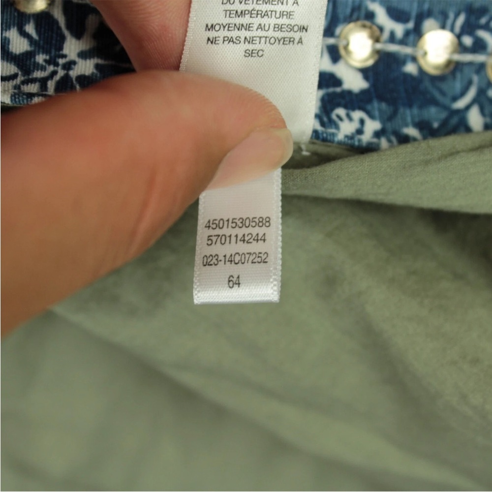 Chico's Women blazer Jacket embellished tan blue open lined Size 0 Beaded Boho - Picture 6 of 11